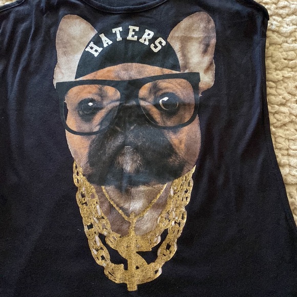 Rue21 Fadet🩷Pink Limited Edition Cute French Bulldog Graphic Print Tank Top - Picture 4 of 6